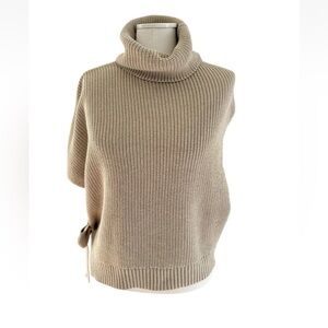 Alp N Rock Akira Womens Turtleneck Sweater Vest Sz XS Beige